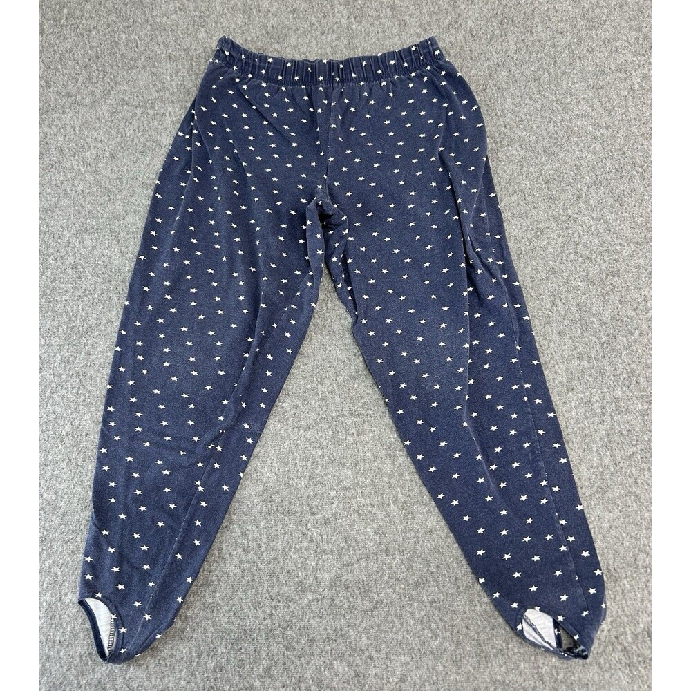 Vintage Stirrup Pants Medium Navy Blue White Stars